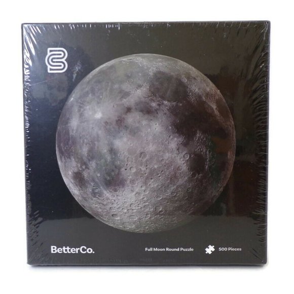 Full Moon Round Jigsaw Puzzle 500 Pcs. BetterCo Astronomy Space - Picture 1 of 4